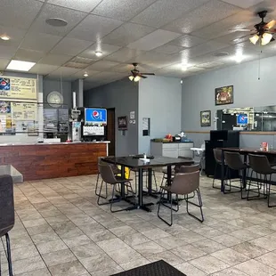 the inside of the restaurant