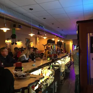 people sitting at the bar