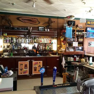 Photo of the bar. Karl is on the right.