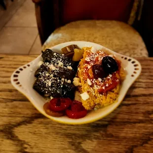 Tapas - dolma and hummus