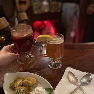 Mulled Wine and Hot Toddy with Baklava