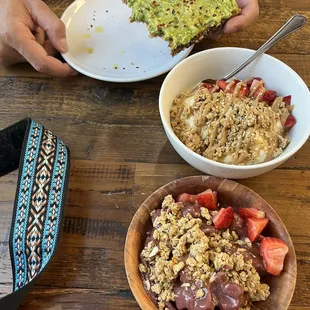 Karma bowl, protein bowl, and avo always