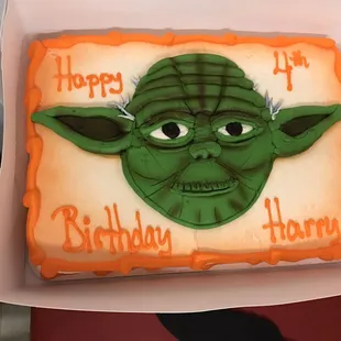 My son wanted it to have Yoda and be orange!  Perfect!