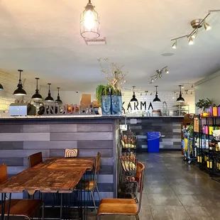 the interior of the restaurant