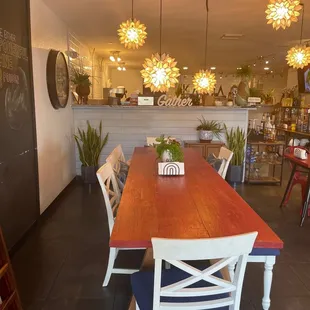 Inside seating area