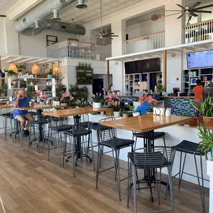 Inside this beautiful juice and coffee shop