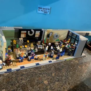 Lego model of the coffee shop