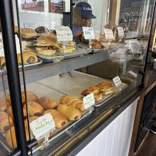 Many selections of kolaches and sandwiches