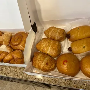 a variety of pastries