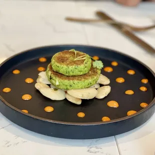 Green Pea and Edamame Tikki - this was decent. A bit bland for me.