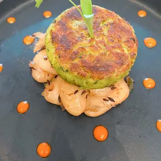 Green Pea & Edamame Tikki