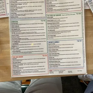 menu, sushi and sashimi