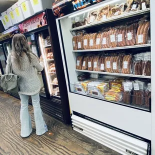 a woman in a grocery store