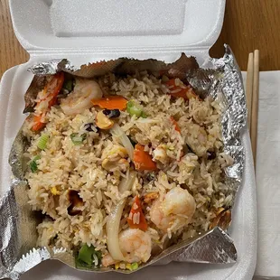 Pineapple shrimp fried rice