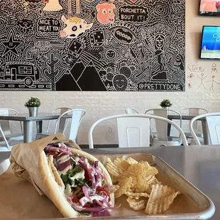 Karved Chicken Pita