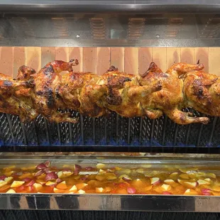 Rotisserie chicken and potatoes