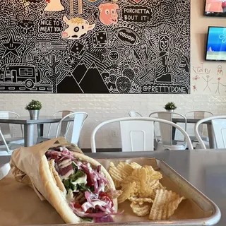 Karved Chicken Cheesesteak Sandwich