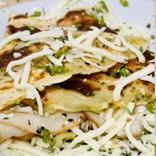 a close up of a plate of food