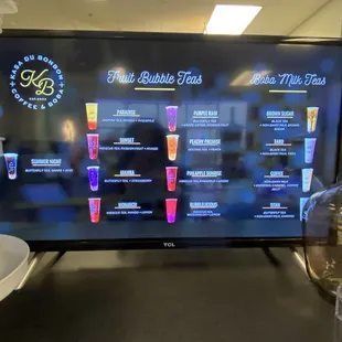 Digital drink menu with pictures