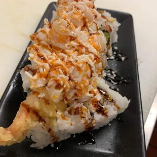 a plate of sushi