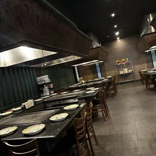 Hibachi dining area