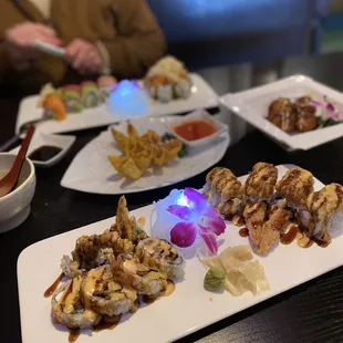 a variety of food items