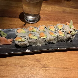 Spicy Tuna Roll (front) &amp; Spicy Crab Roll (back)