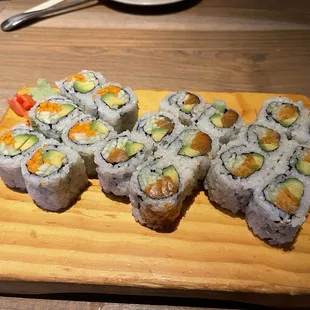 Veggie Roll, Alaska Roll, Spicy Salmon Roll