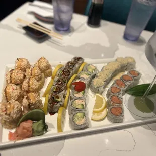 sushi, sashimi, sushi and sashimi, food