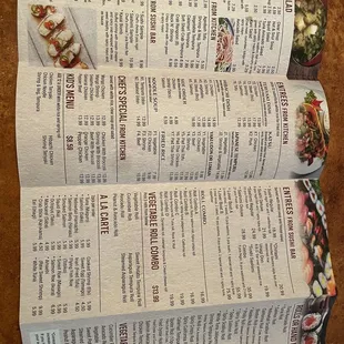the menu