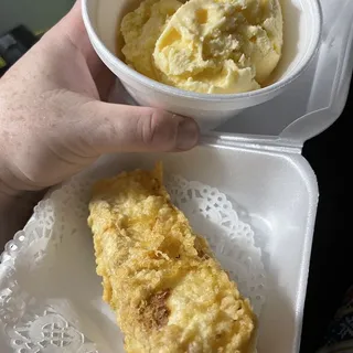 Cheese Cake Tempura with Ice Cream