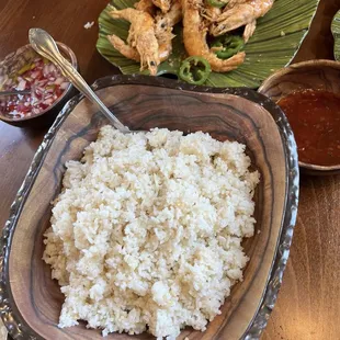 Garlic Rice and Salt &amp; Pepper Shrimp