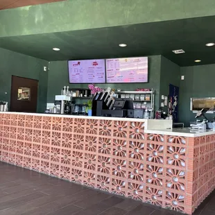 Boba Bar and register to the right; where you go to order first.