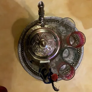 Moroccan mint tea, large, top view