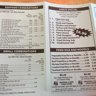 Everything from oysters, to shrimp, to crabs, to Chinese food