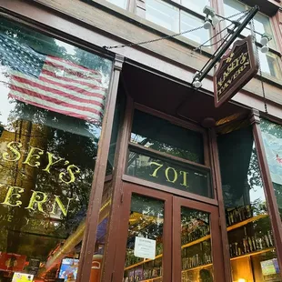 the front of the building