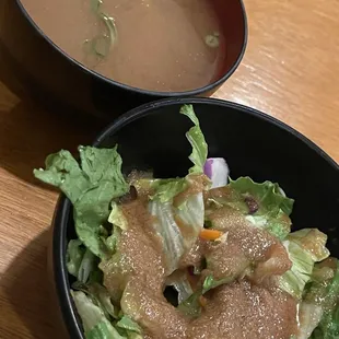 Salad and Miso Soup