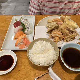 Sushi and Seafood Tempura Dinner