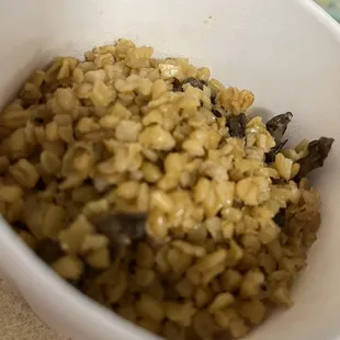 Mushroom bulgur, not much mushrooms