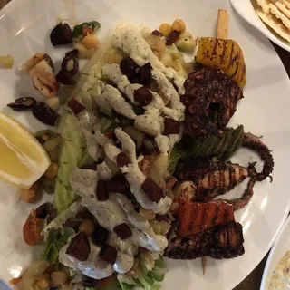 Kale Salad with One Skewer Lunch Special