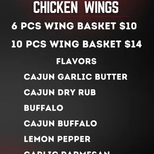 Wing flavors