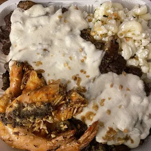 Surf &amp; Turf w/ mushroom gravy