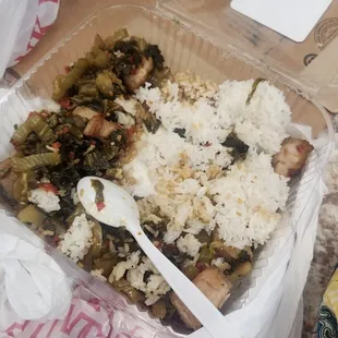 Yes please! Fried pickled mustard green and meat