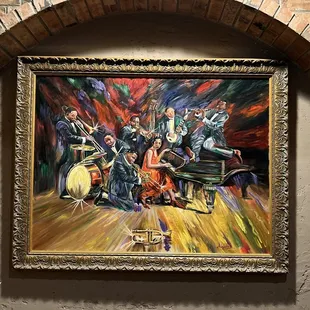 a painting of musicians