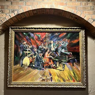 a painting of musicians