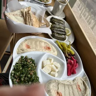 a variety of food on a table