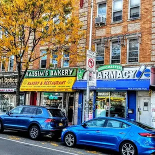 cars parked on the street