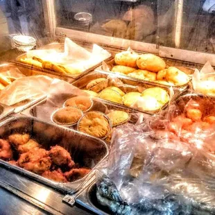 a variety of food items