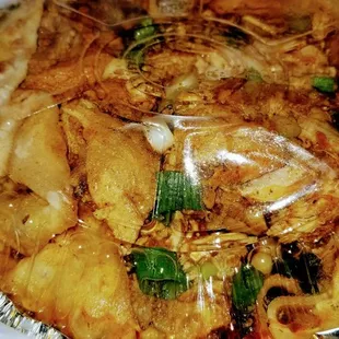 a close up of a piece of food