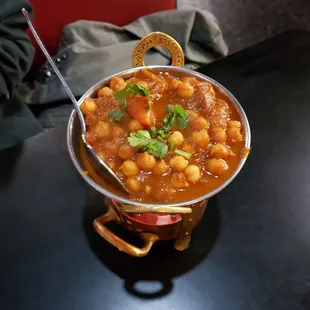 a bowl of food on a table